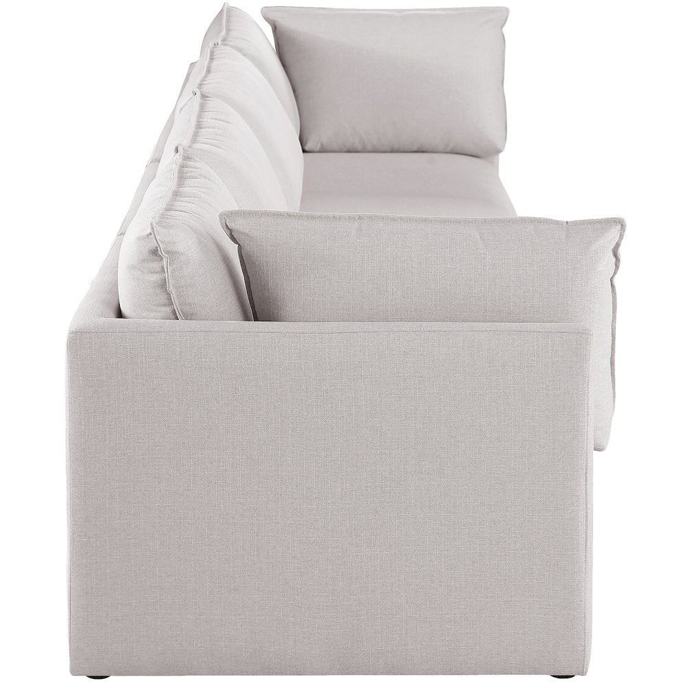 Mackenzie Beige Durable Linen Textured Modular Sofa