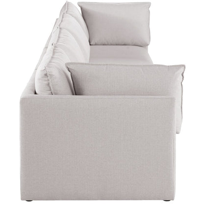 Mackenzie Beige Durable Linen Textured Modular Sofa