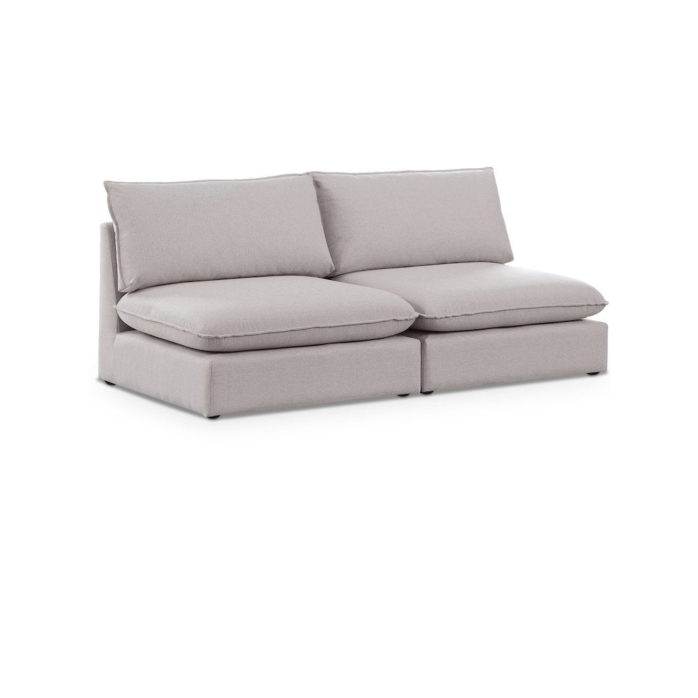 Mackenzie Beige Durable Linen Textured Modular Sofa