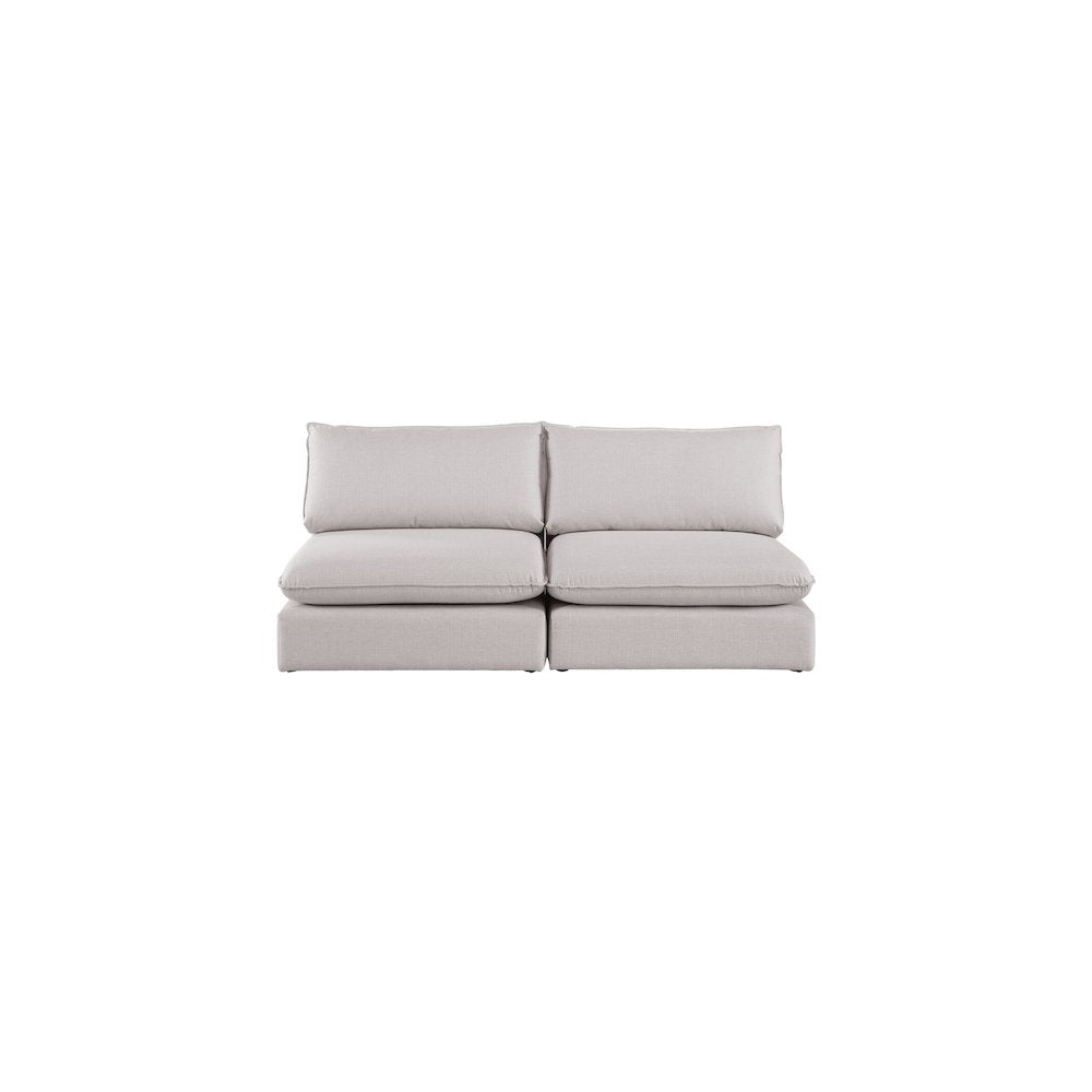 Mackenzie Beige Durable Linen Textured Modular Sofa