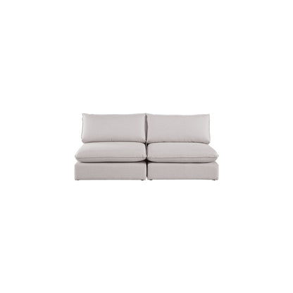 Mackenzie Beige Durable Linen Textured Modular Sofa