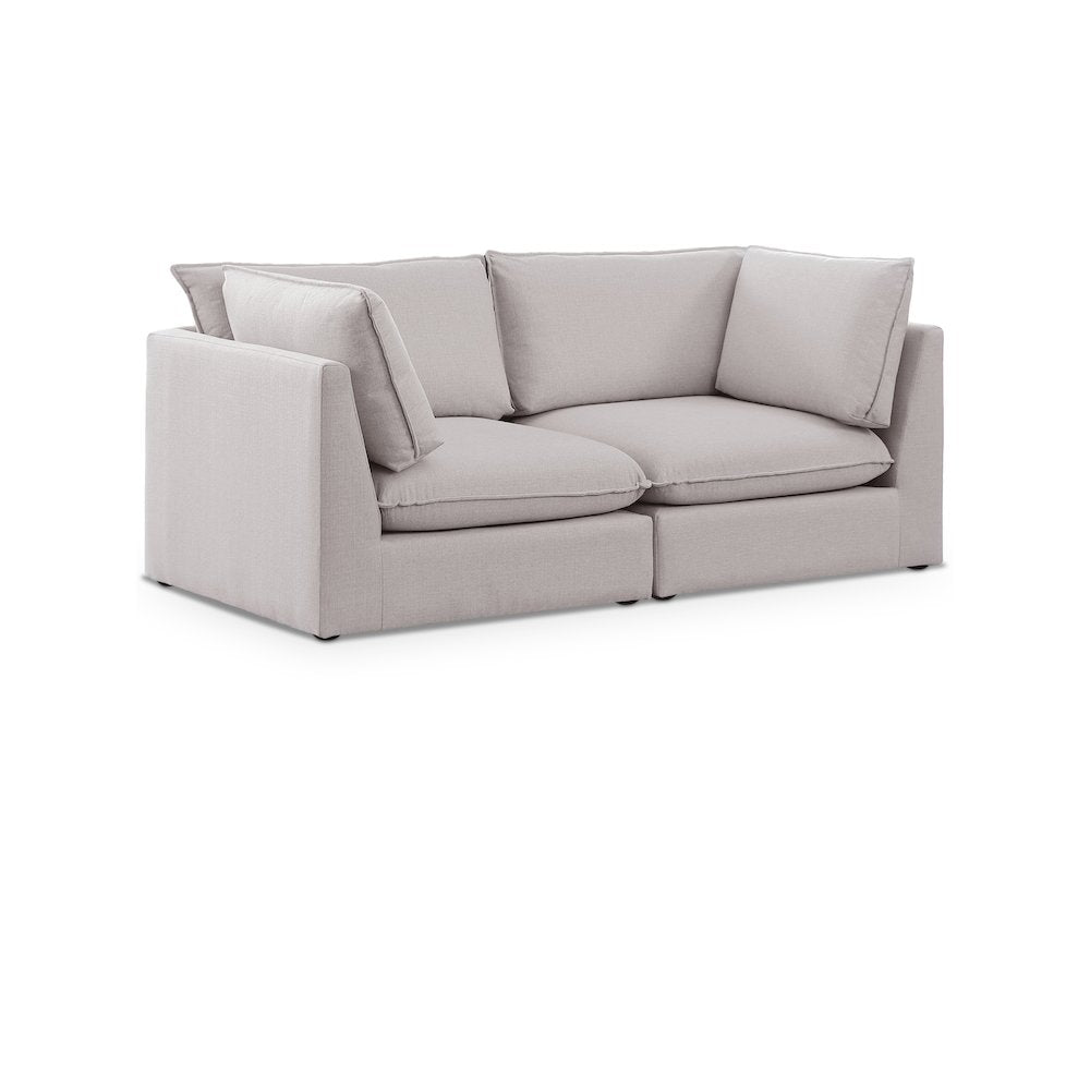 Mackenzie Beige Durable Linen Textured Modular Sofa