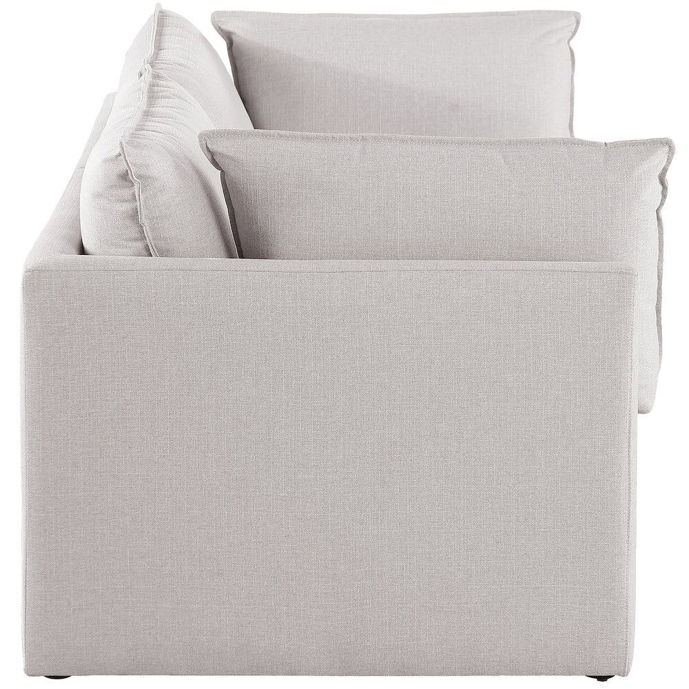 Mackenzie Beige Durable Linen Textured Modular Sofa