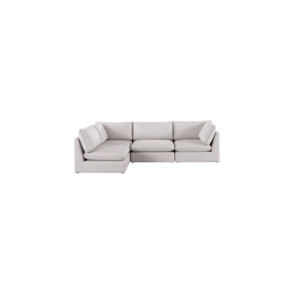 Mackenzie Beige Durable Linen Textured Modular Sectional