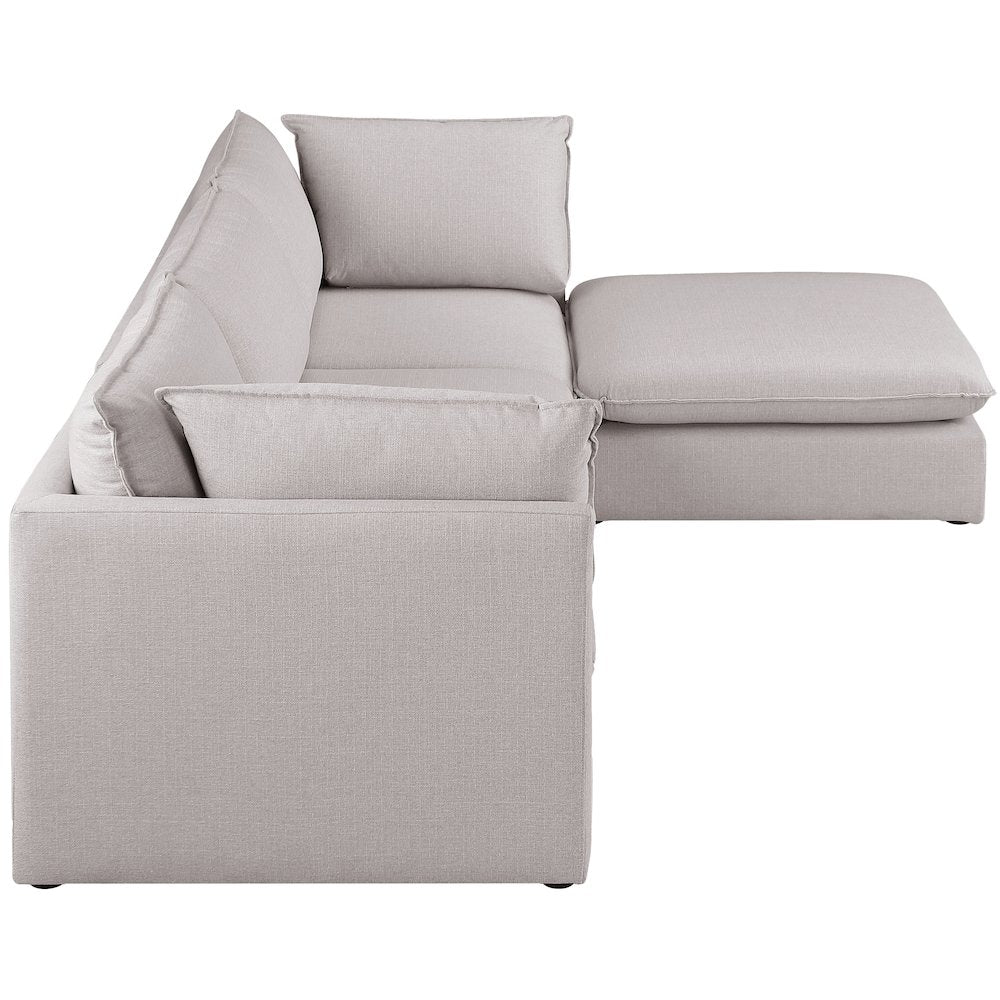 Mackenzie Beige Durable Linen Textured Modular Sectional