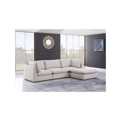 Mackenzie Beige Durable Linen Textured Modular Sectional