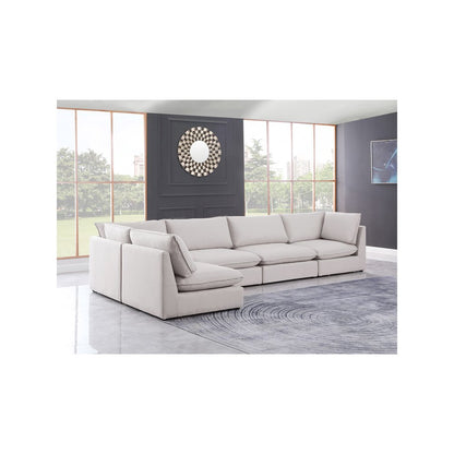 Mackenzie Beige Durable Linen Textured Modular Sectional