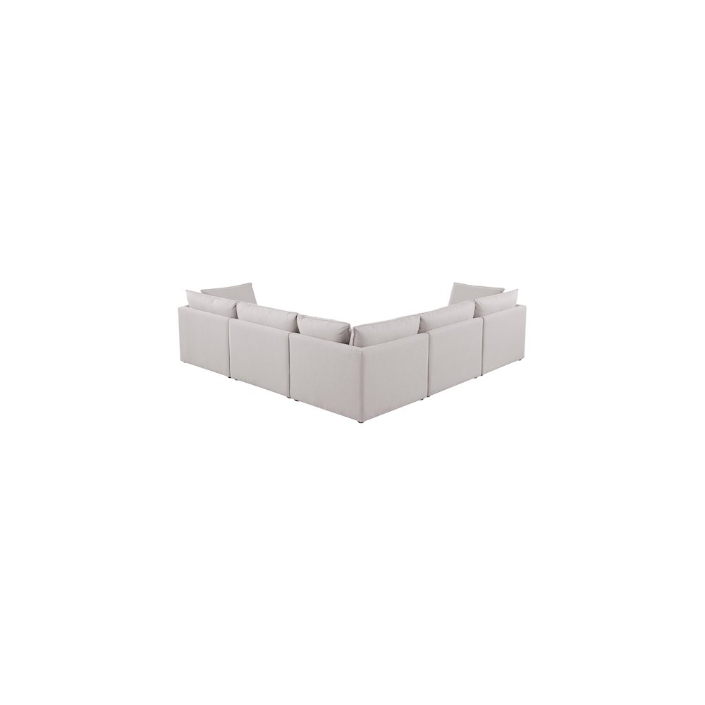 Mackenzie Beige Durable Linen Textured Modular Sectional