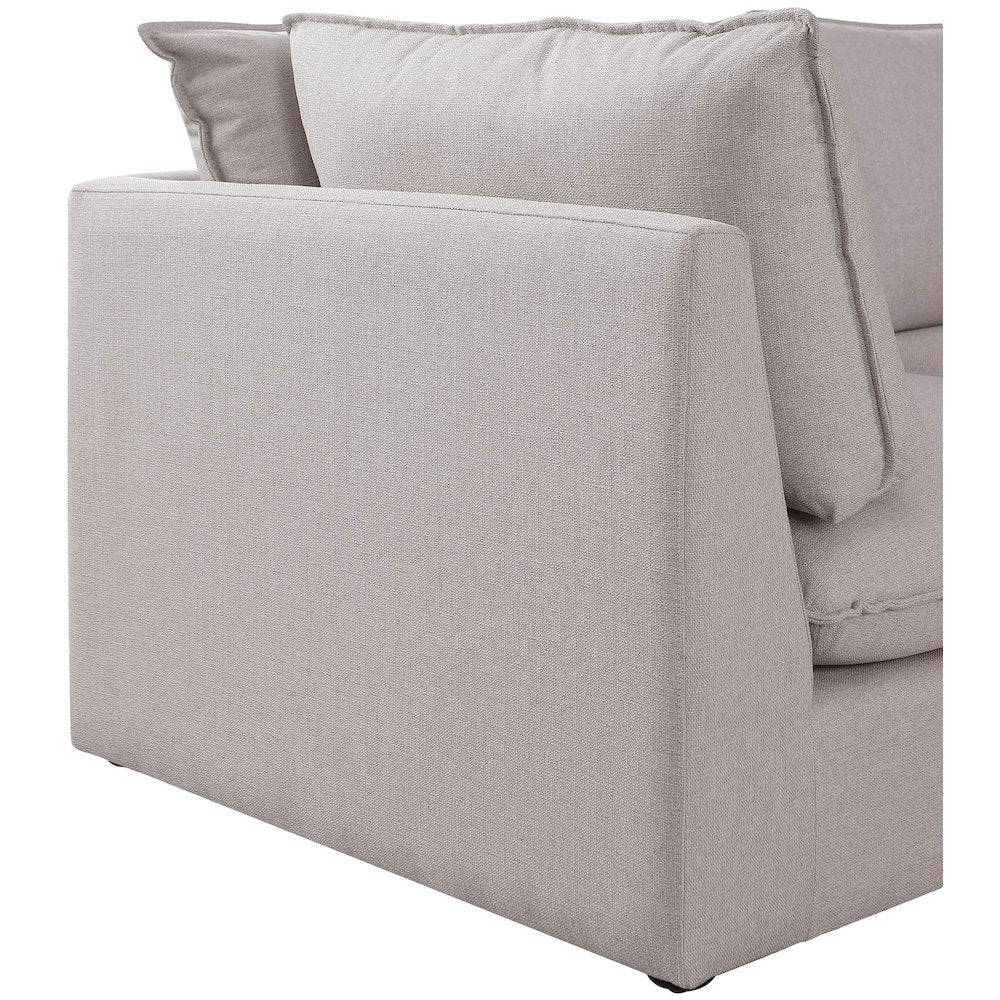 Mackenzie Beige Durable Linen Textured Modular Sectional