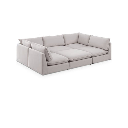 Mackenzie Beige Durable Linen Textured Modular Sectional