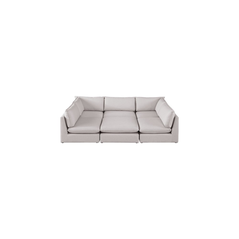 Mackenzie Beige Durable Linen Textured Modular Sectional