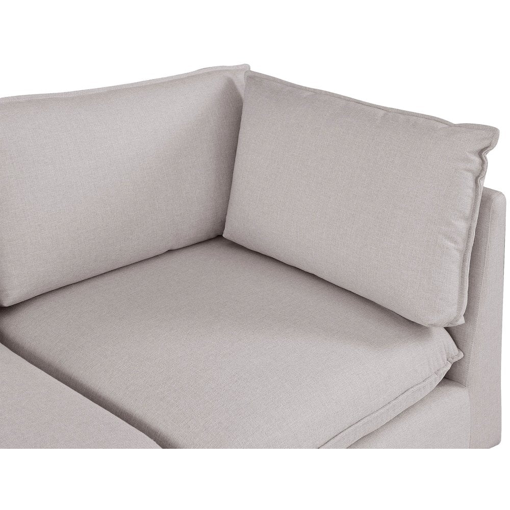 Mackenzie Beige Durable Linen Textured Modular Sectional