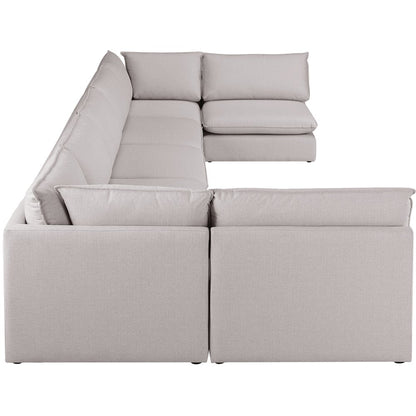Mackenzie Beige Durable Linen Textured Modular Sectional