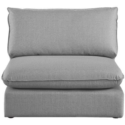 Mackenzie Grey Durable Linen Textured Armless Chair