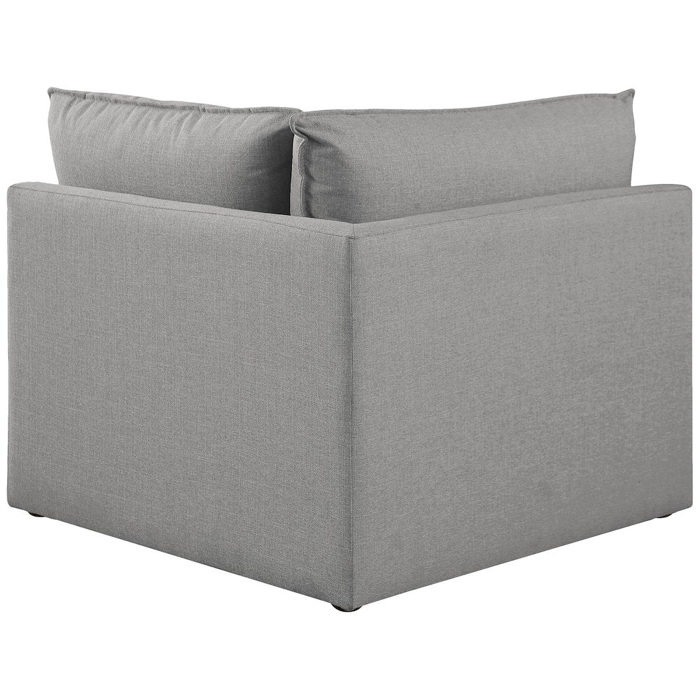 Mackenzie Grey Durable Linen Textured Corner Chair