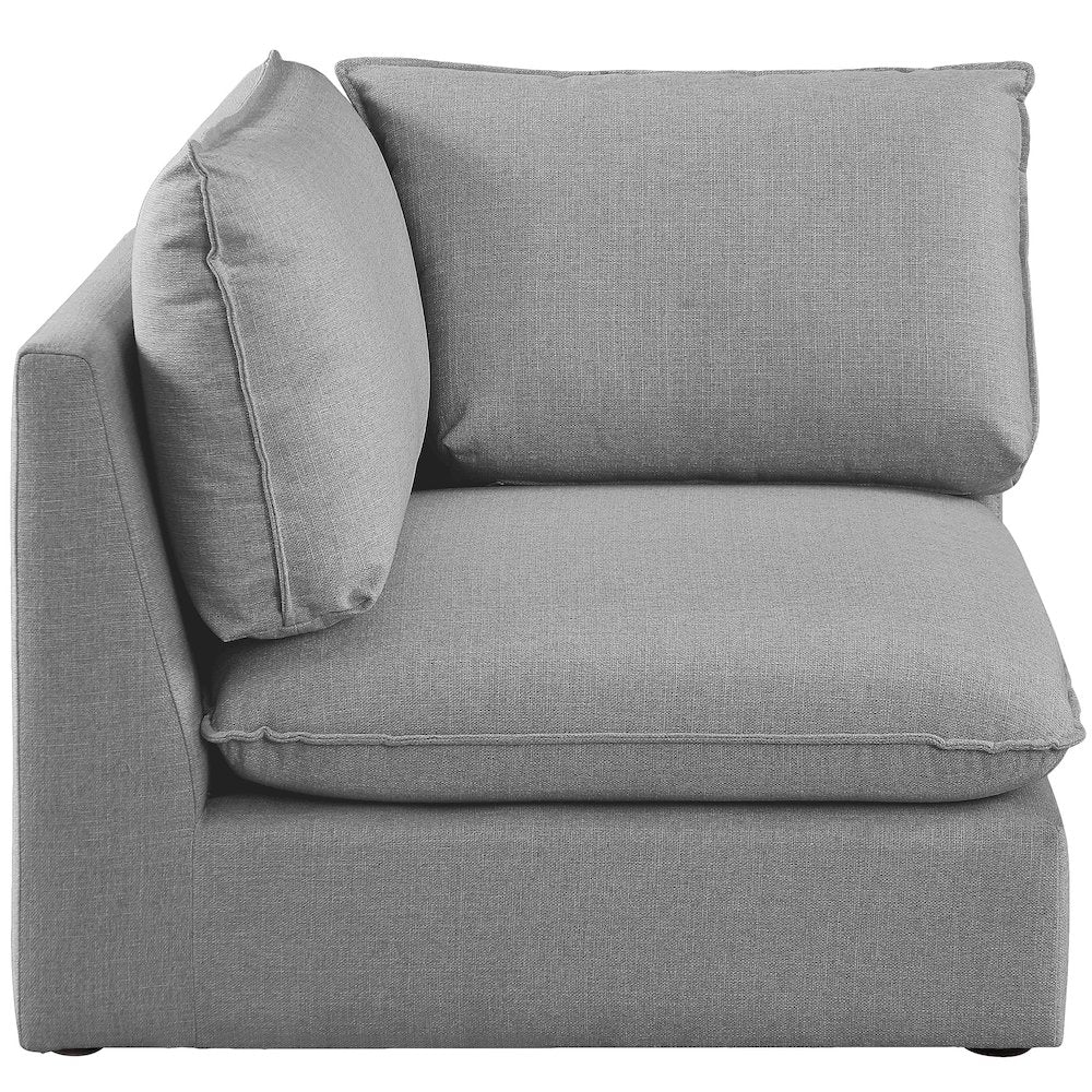 Mackenzie Grey Durable Linen Textured Corner Chair