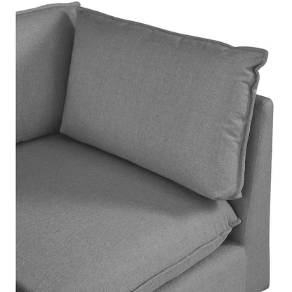Mackenzie Grey Durable Linen Textured Corner Chair