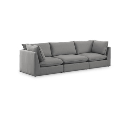 Mackenzie Grey Durable Linen Textured Modular Sofa