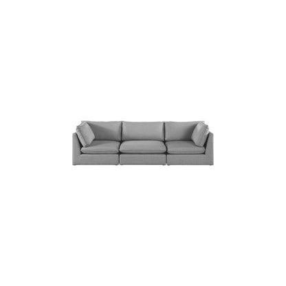 Mackenzie Grey Durable Linen Textured Modular Sofa