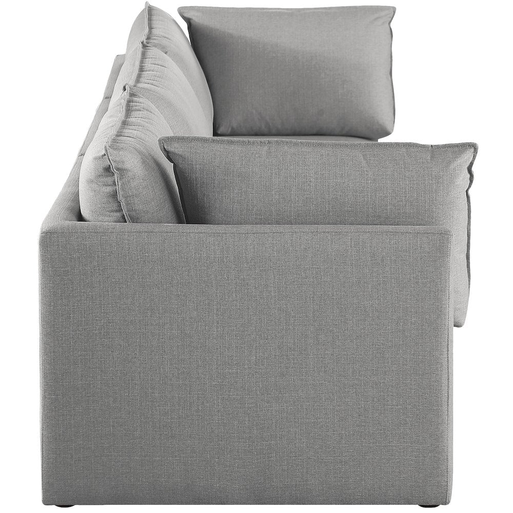 Mackenzie Grey Durable Linen Textured Modular Sofa