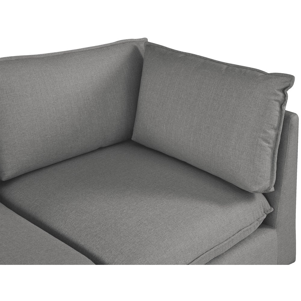 Mackenzie Grey Durable Linen Textured Modular Sofa