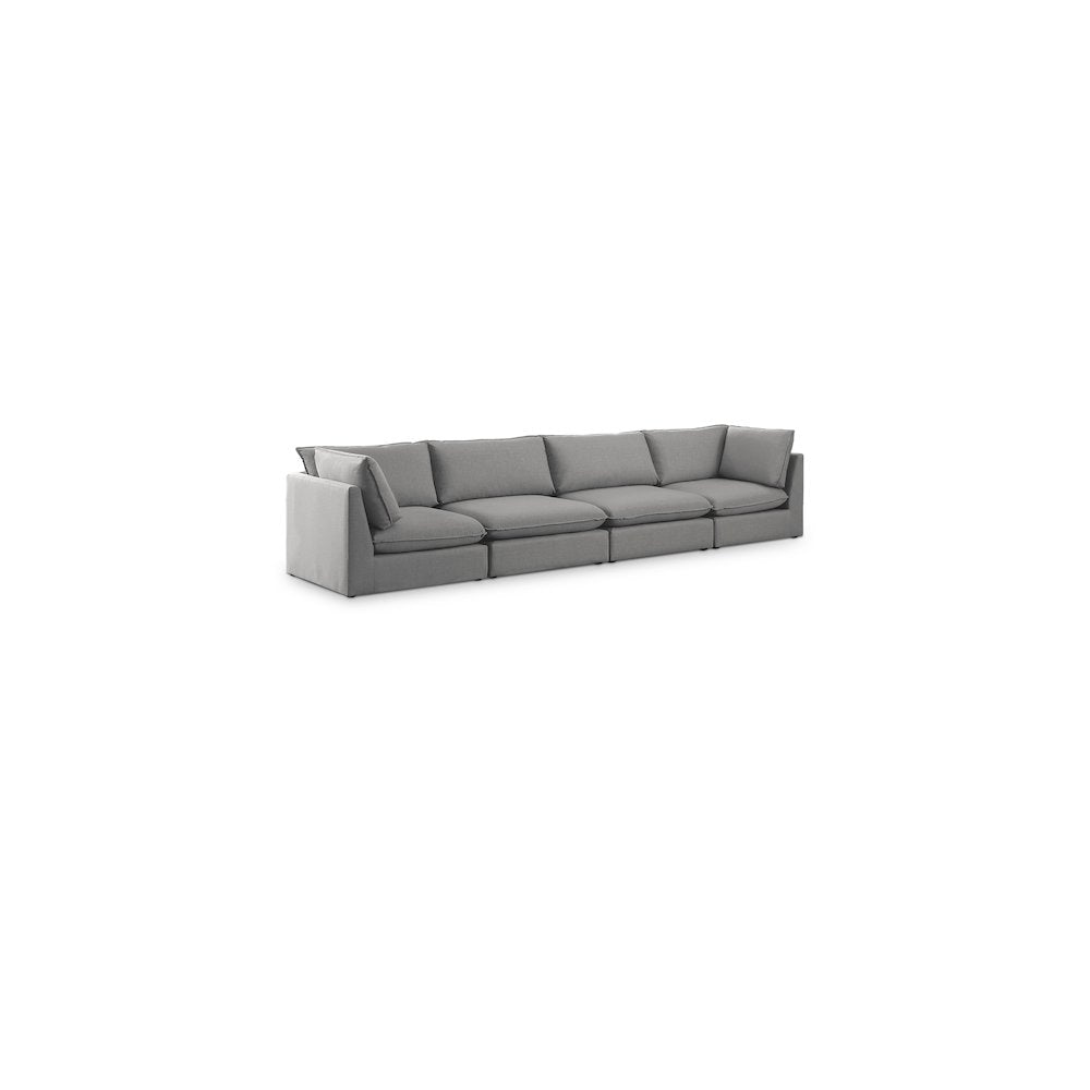 Mackenzie Grey Durable Linen Textured Modular Sofa