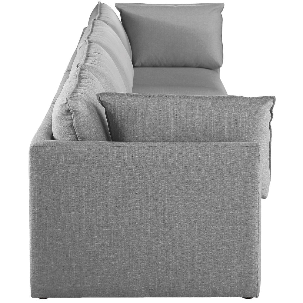 Mackenzie Grey Durable Linen Textured Modular Sofa
