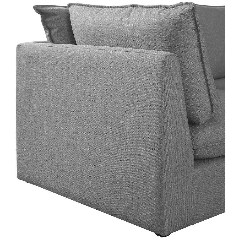 Mackenzie Grey Durable Linen Textured Modular Sofa