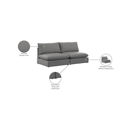 Mackenzie Grey Durable Linen Textured Modular Sofa