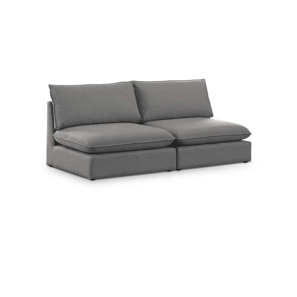 Mackenzie Grey Durable Linen Textured Modular Sofa