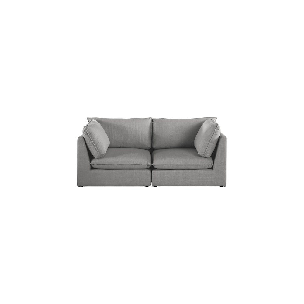 Mackenzie Grey Durable Linen Textured Modular Sofa