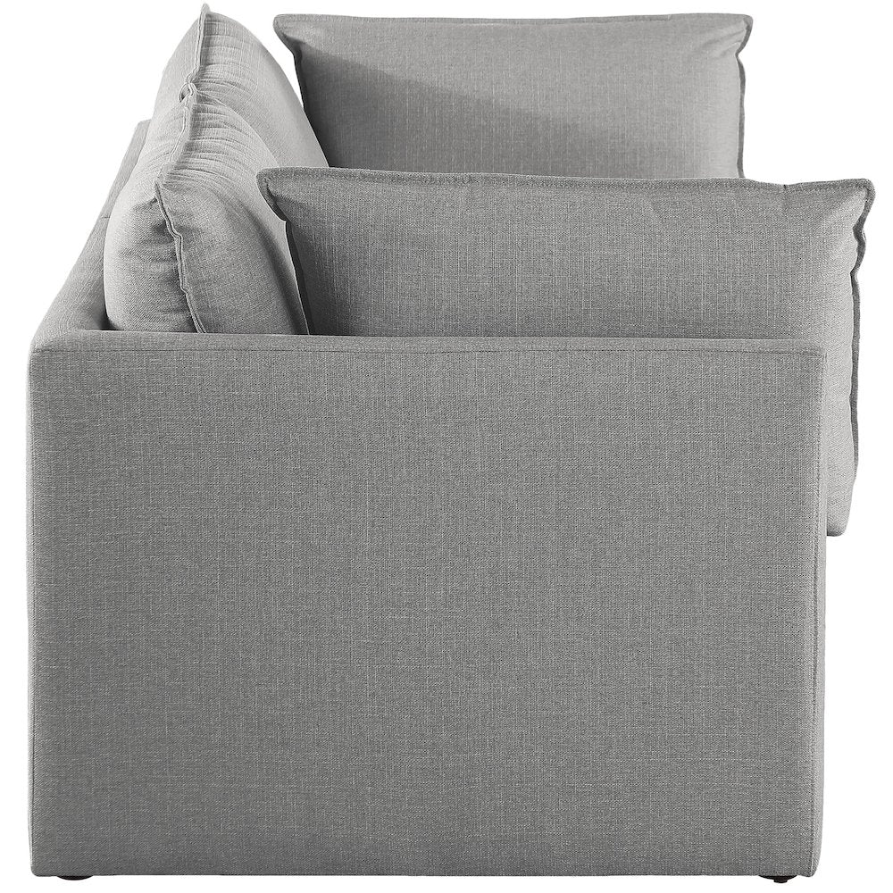Mackenzie Grey Durable Linen Textured Modular Sofa