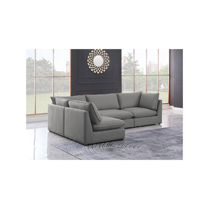 Mackenzie Grey Durable Linen Textured Modular Sectional