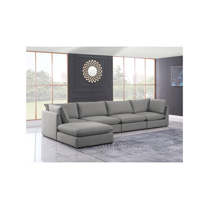 Mackenzie Grey Durable Linen Textured Modular Sectional