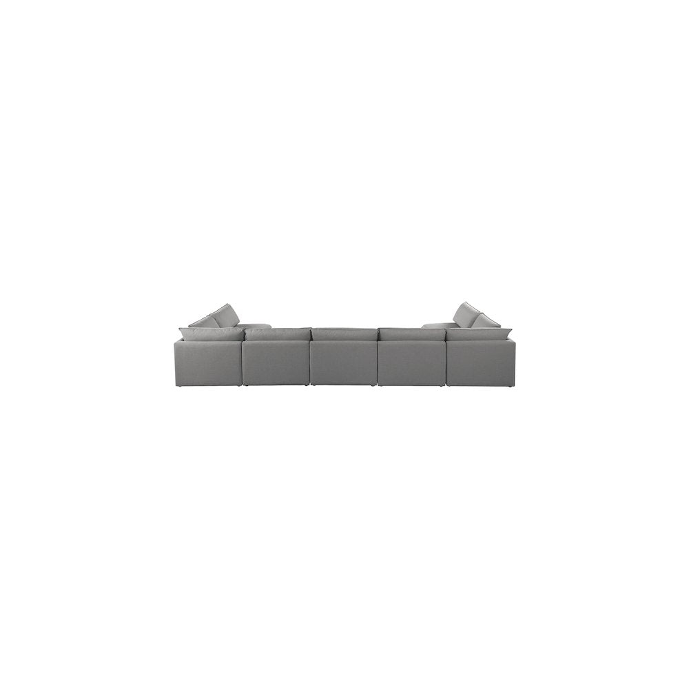 Mackenzie Grey Durable Linen Textured Modular Sectional