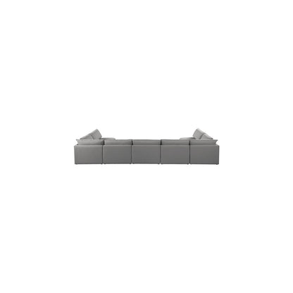 Mackenzie Grey Durable Linen Textured Modular Sectional