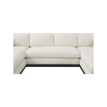 Johanna Cream Linen Textured Fabric 3pc. Sectional