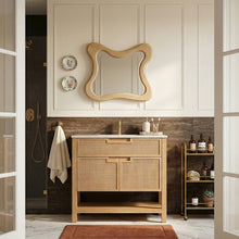 Soren 36" Natural Engineered Stone And Solid Wood Bathroom Vanity