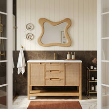 Soren 48" Natural Engineered Stone And Solid Wood Bathroom Vanity