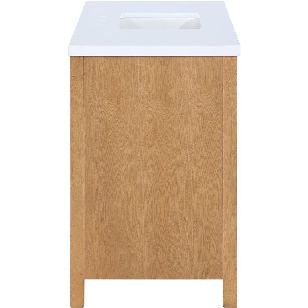 Soren 48" Natural Engineered Stone And Solid Wood Bathroom Vanity