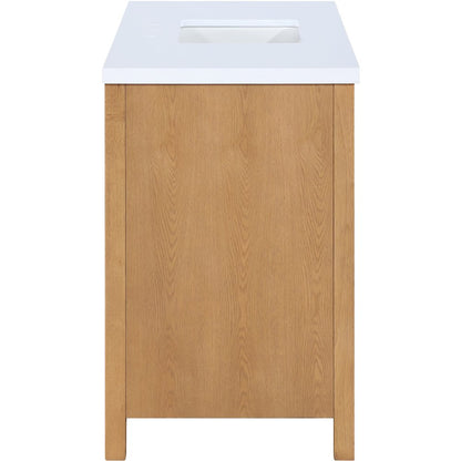 Soren 48" Natural Engineered Stone And Solid Wood Bathroom Vanity