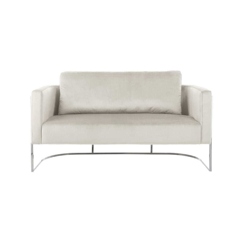 Casa Cream Velvet Loveseat