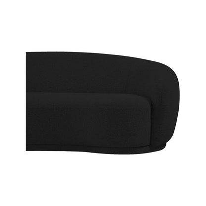 Hyde Black Boucle Fabric Loveseat