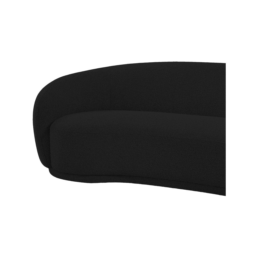 Hyde Black Boucle Fabric Loveseat