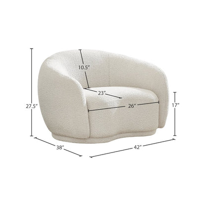 Hyde Cream Boucle Fabric Chair