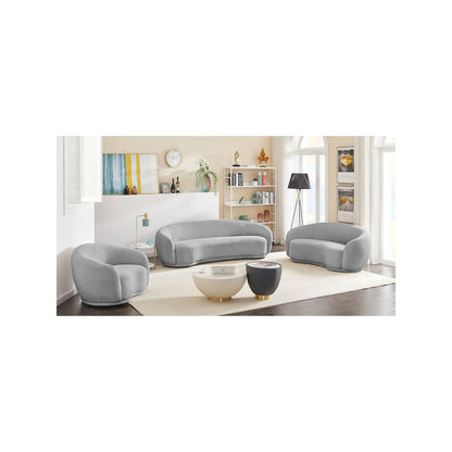 Hyde Grey Boucle Fabric Loveseat