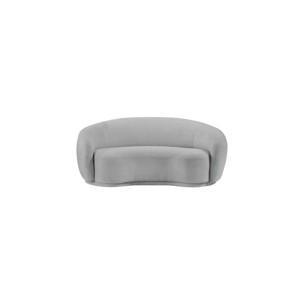 Hyde Grey Boucle Fabric Loveseat