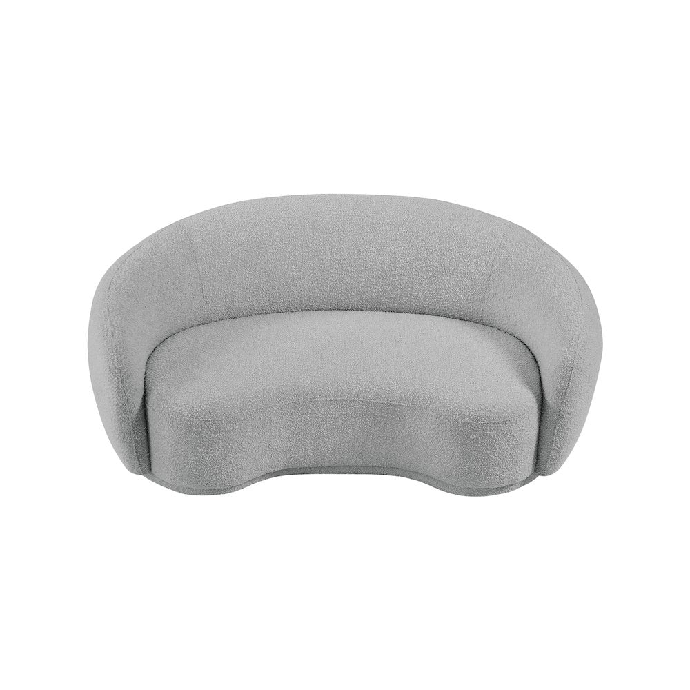 Hyde Grey Boucle Fabric Loveseat