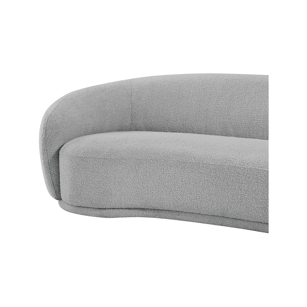 Hyde Grey Boucle Fabric Loveseat