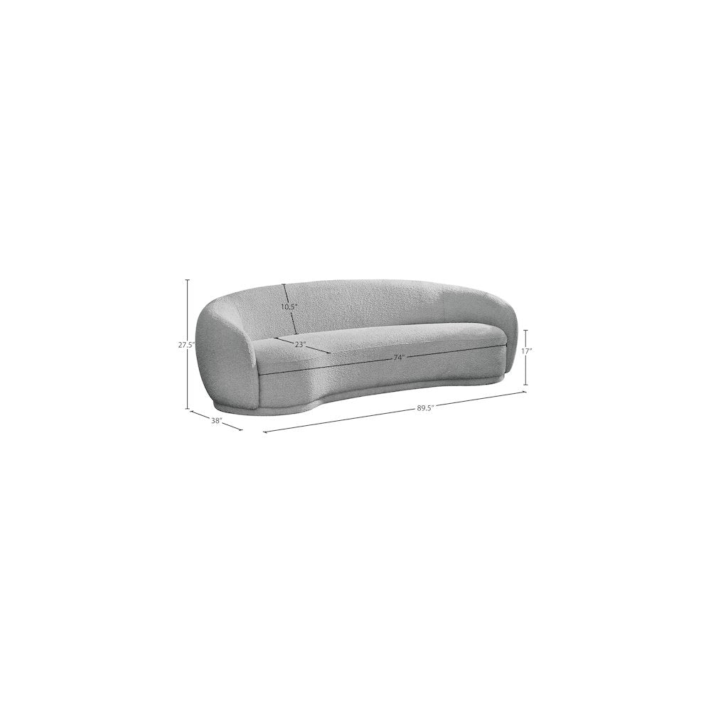 Hyde Grey Boucle Fabric Sofa